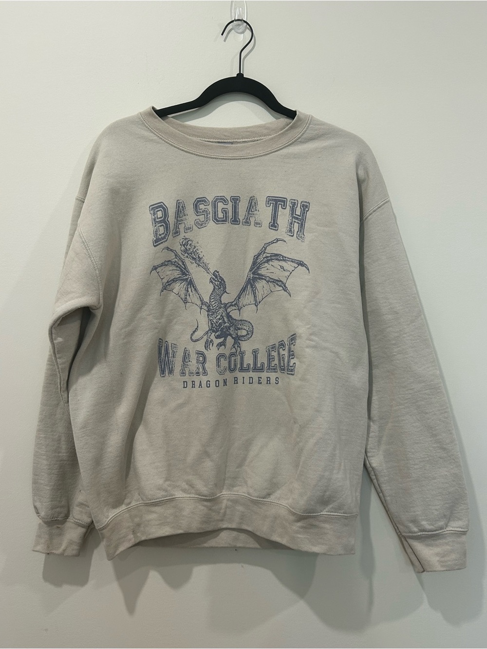 War College Dragon Riders Graphic Crewneck Sweater - Cream